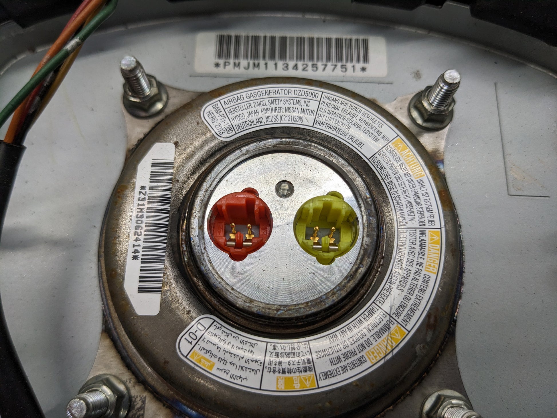 2008-2015 Nissan Rogue Left Driver Steering Wheel Air Bag K8510-JM10A OEM - Alshned Auto Parts