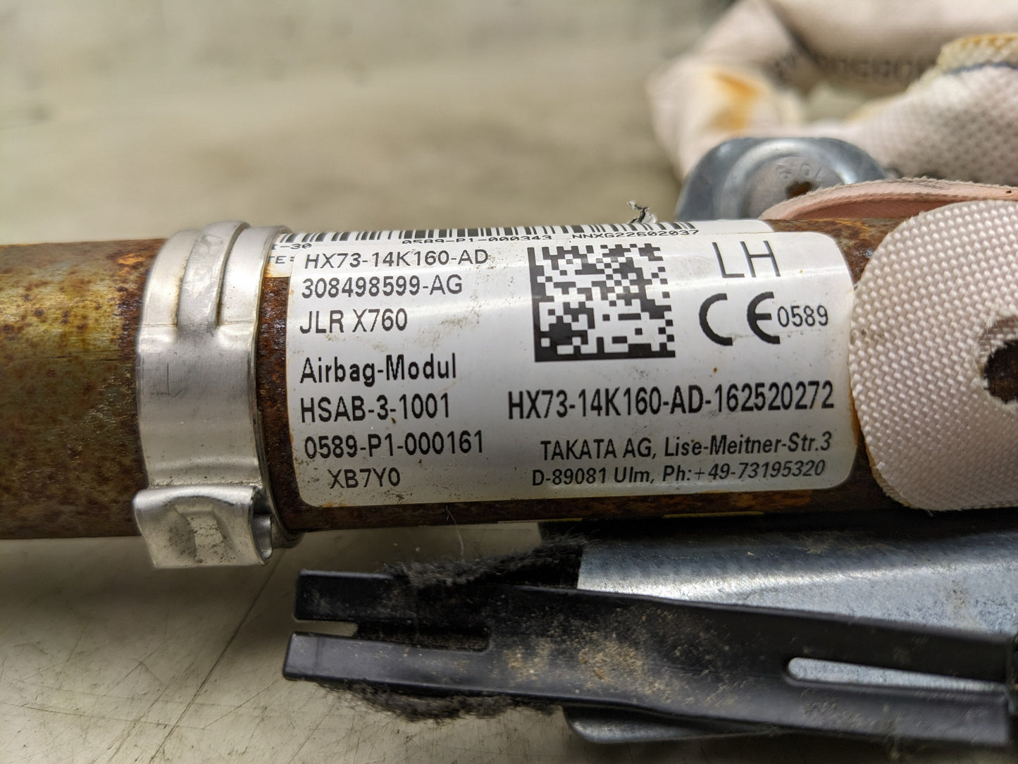 2017-2020 Jaguar XE Left Side Roof Inflator Curtain Air Bag T4N16129 OEM - Alshned Auto Parts