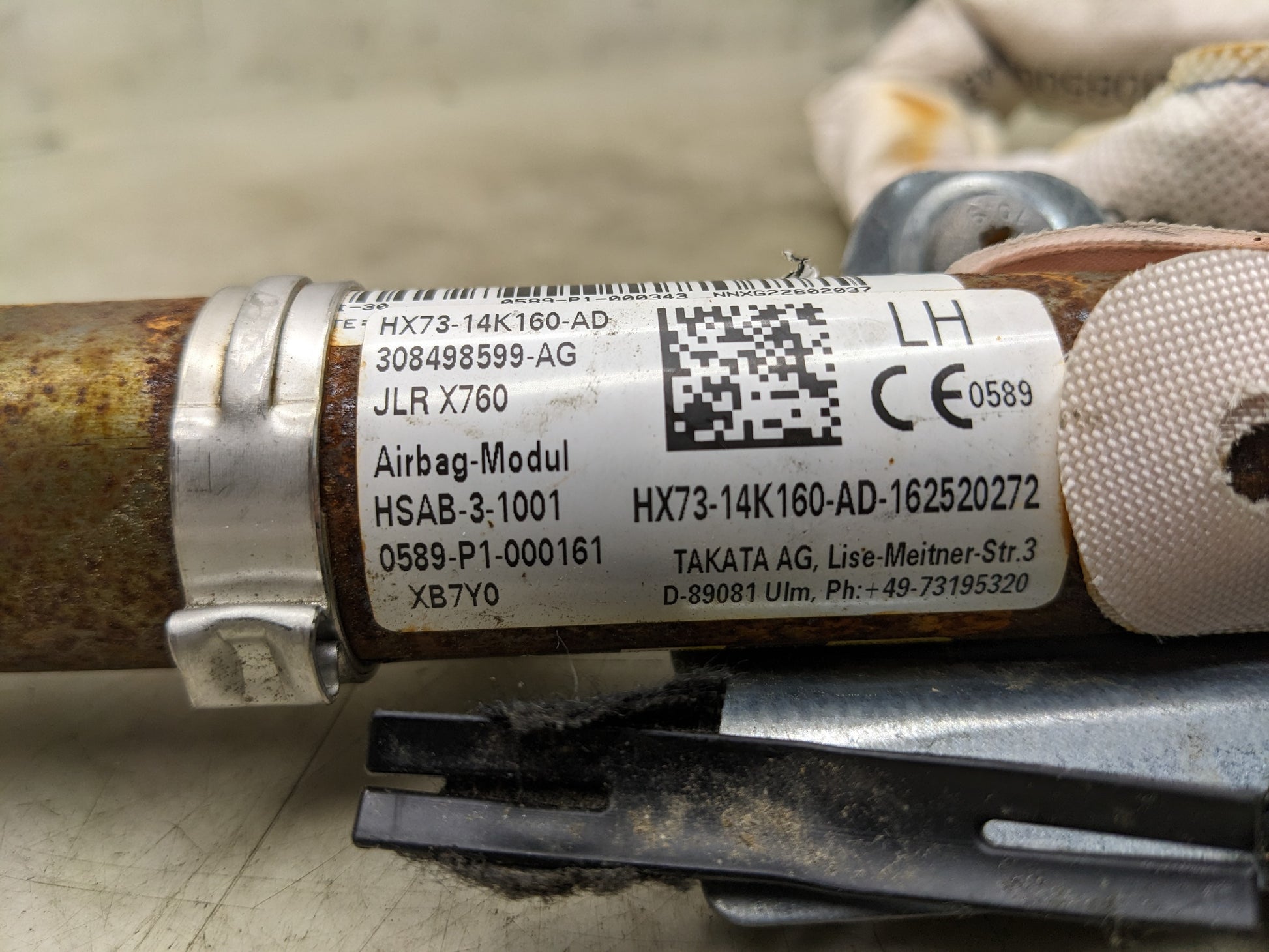 2017-2020 Jaguar XE Left Side Roof Inflator Curtain Air Bag T4N16129 OEM - Alshned Auto Parts