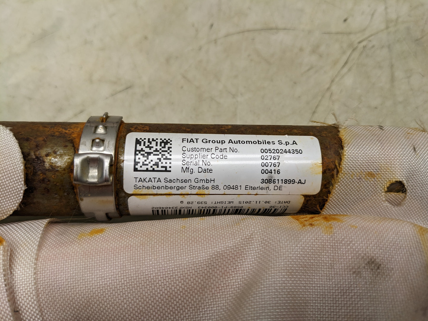 2015-2023 Jeep Renegade Left Side Roof Inflator Curtain Air Bag 68466843AA OEM - Alshned Auto Parts