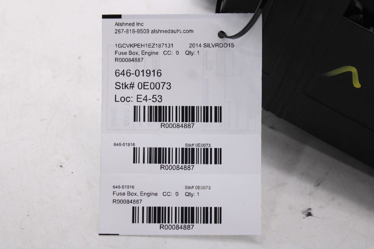 14-16 Chevy Silverado 1500 2WT 4WD Engine Wire Harness Fuse Relay Junction Block - Alshned Auto Parts