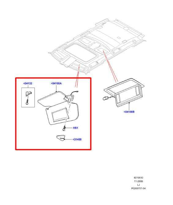 10-12 Land Rover Range Rover HSE Front RH and LH Sun Visor w/ Illuminated Mirror - Alshned Auto Parts