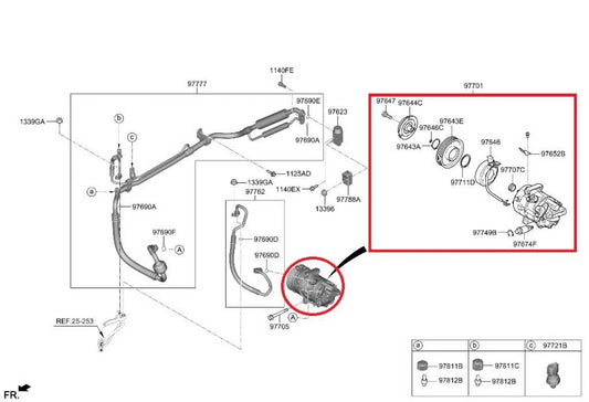 2022-2025 Hyundai Tucson SEL 2.5L AC Air Conditioner Compressor 97701-L1800 OEM - Alshned Auto Parts