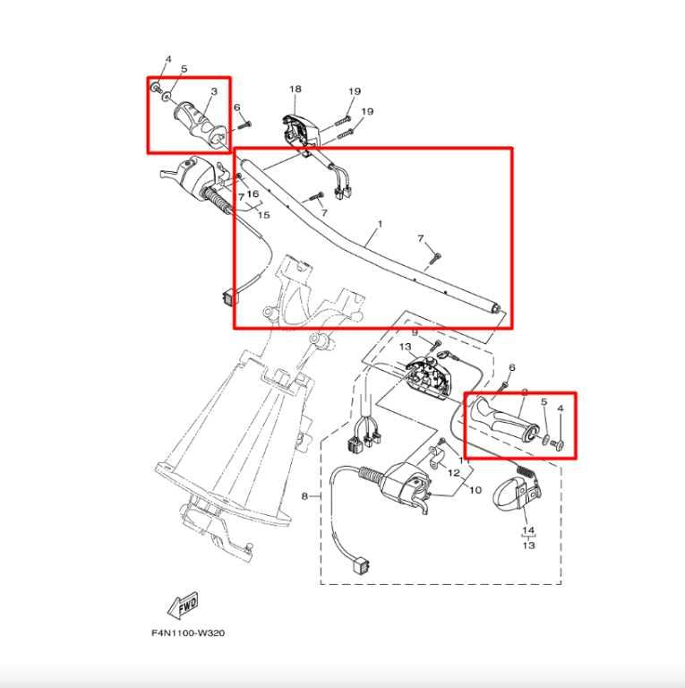21-26 Yamaha VX Deluxe Steering Column and Handlebar w/ Grip F4N614000100 *ReaD*2