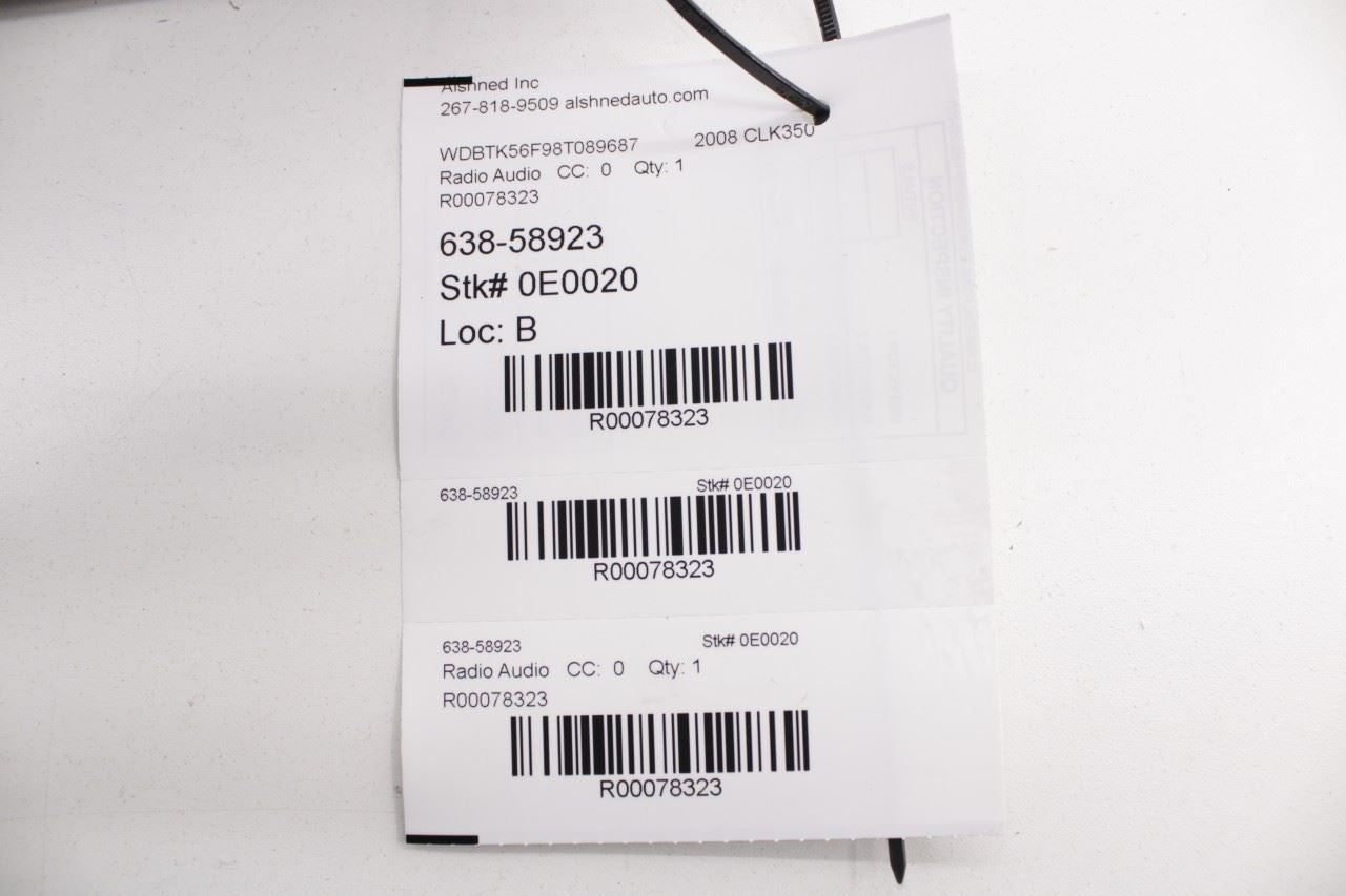 2006-2009 Mercedes-Benz CLK 350 CD Changer 2038703389 OEM - Alshned Auto Parts