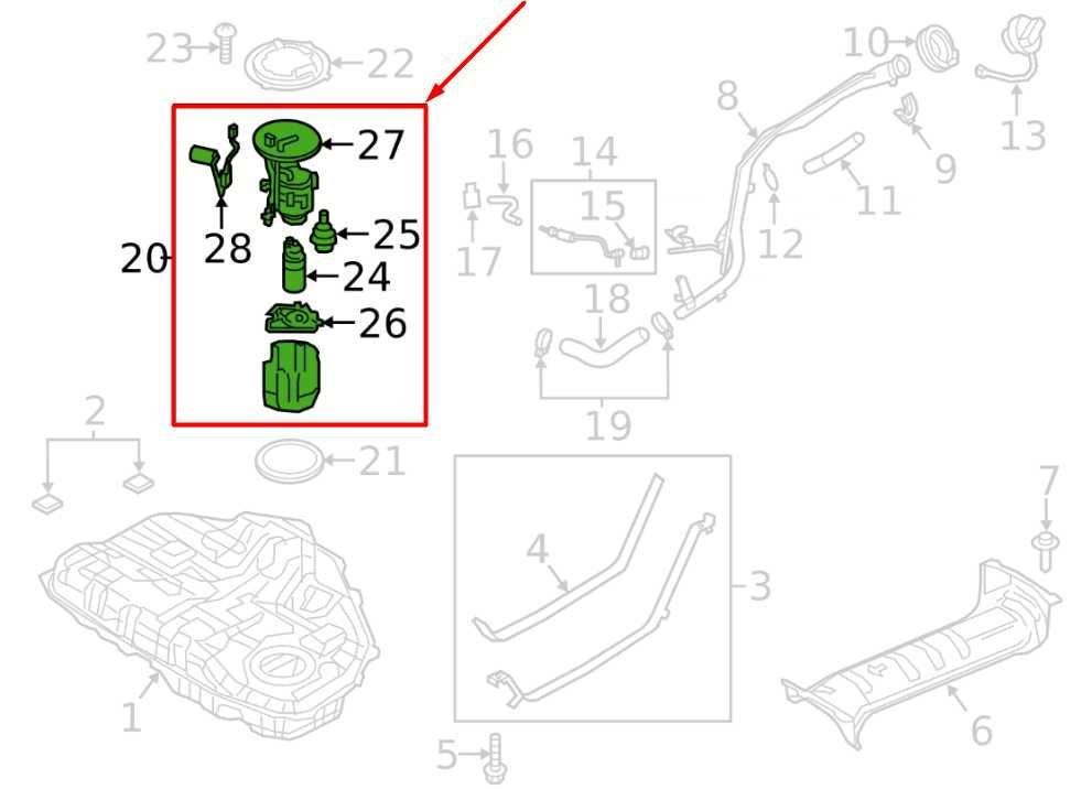 2014-2017 Mazda 6 2.5L Fuel Pump Assembly PE11-1335X OEM - Alshned Auto Parts