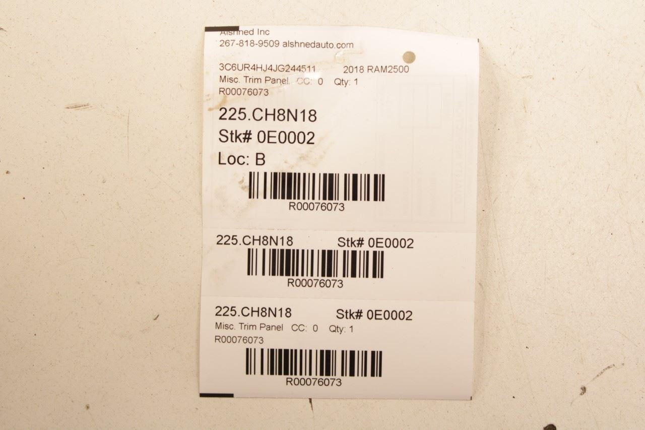 2011-18 RAM 2500 Tradesman Rear Right and Left Door Glass Fixed Trim Cover Pair - Alshned Auto Parts