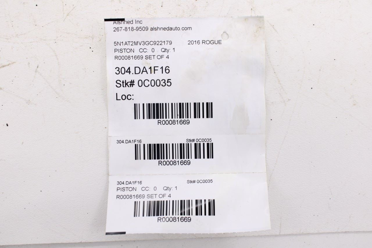 14-20 Nissan Rogue SV 2.5L Engine Piston w/ Connecting Rod Set of 4 12010-3TA1B15