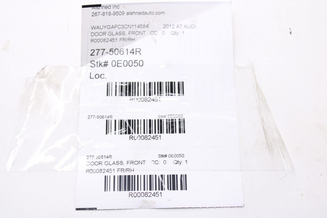 2012-18 Audi A7 Premium Front Right Passenger Side Door Window Glass 4G8845202B9