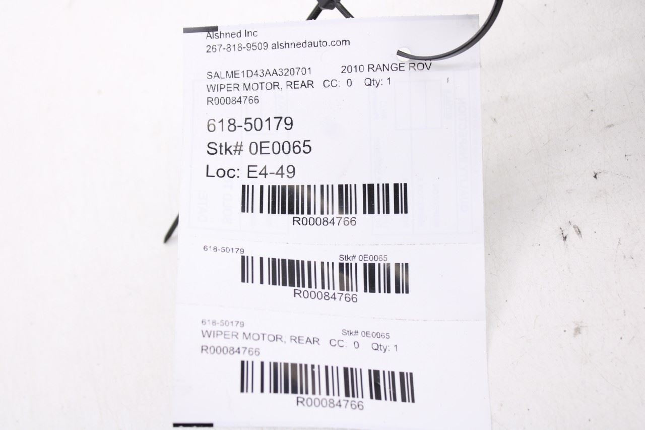 2010-2012 Land Rover Range Rover HSE Rear Liftgate Window Wiper Motor LR01092010