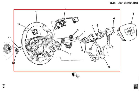 2017-2020 GMC Acadia SLT-1 3.6L AWD Steering Wheel Leather w/ Control Buttons - Alshned Auto Parts