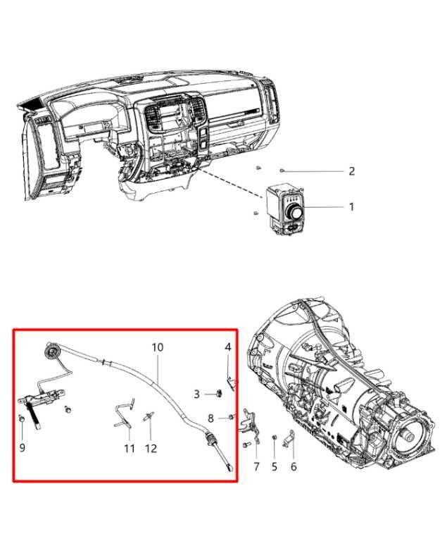 14-18 Ram 1500 Laramie 4WD Automatic Transmission Gear Shift Lever Control Cable - Alshned Auto Parts