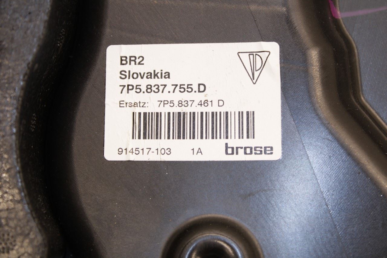 11-18 Porsche Cayenne Platinum Front Left Door Window Regulator w/ Carrier Plate - Alshned Auto Parts