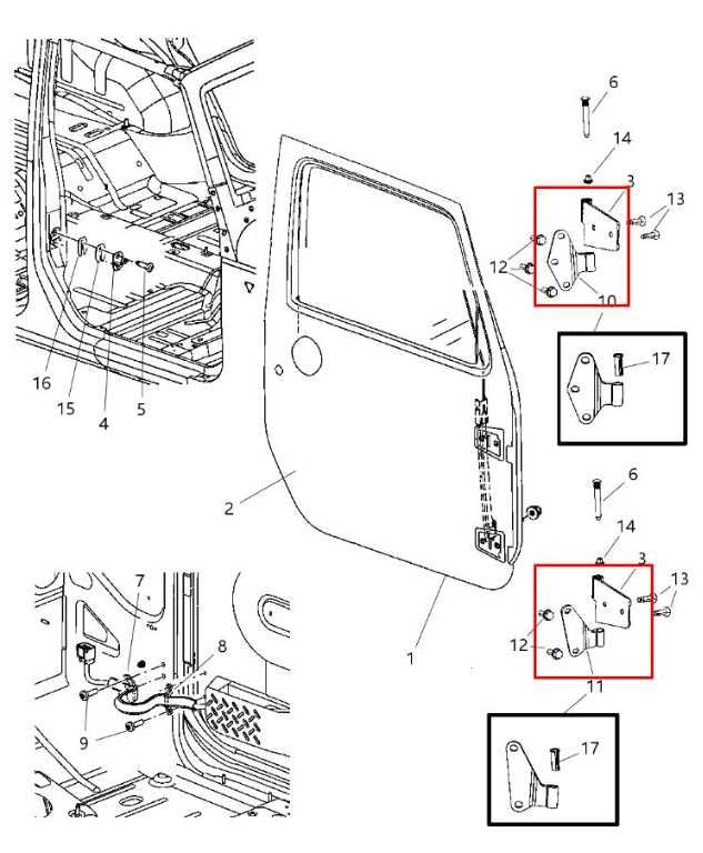 07-16 Jeep Wrangler Unlimited Sport Front Rear RH and LH Door Hinge Set w/ Bolts - Alshned Auto Parts