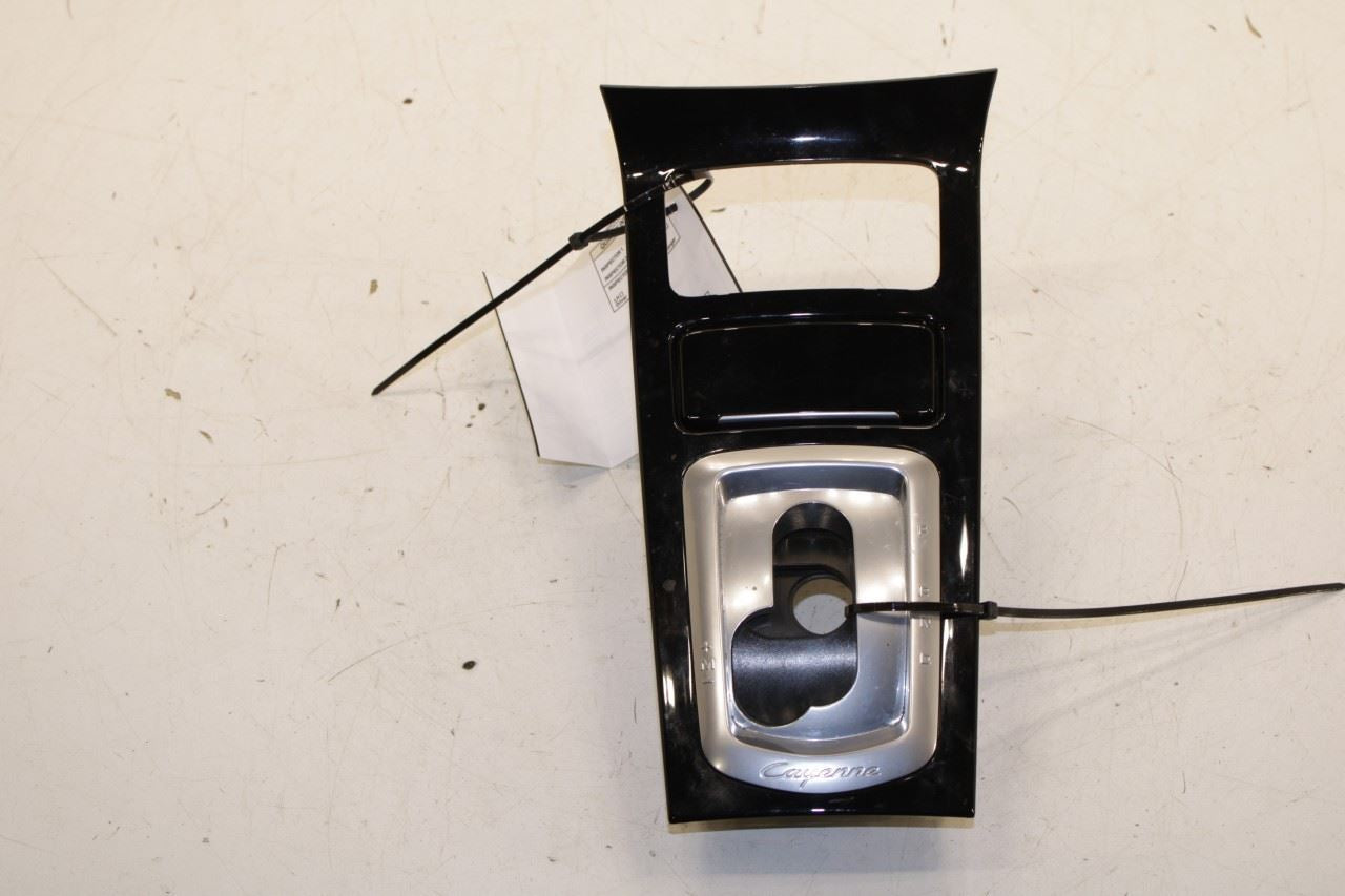11-18 Porsche Cayenne Platinum Console Shifter Bezel Trim w/ Storage Tray *ReaD* - Alshned Auto Parts