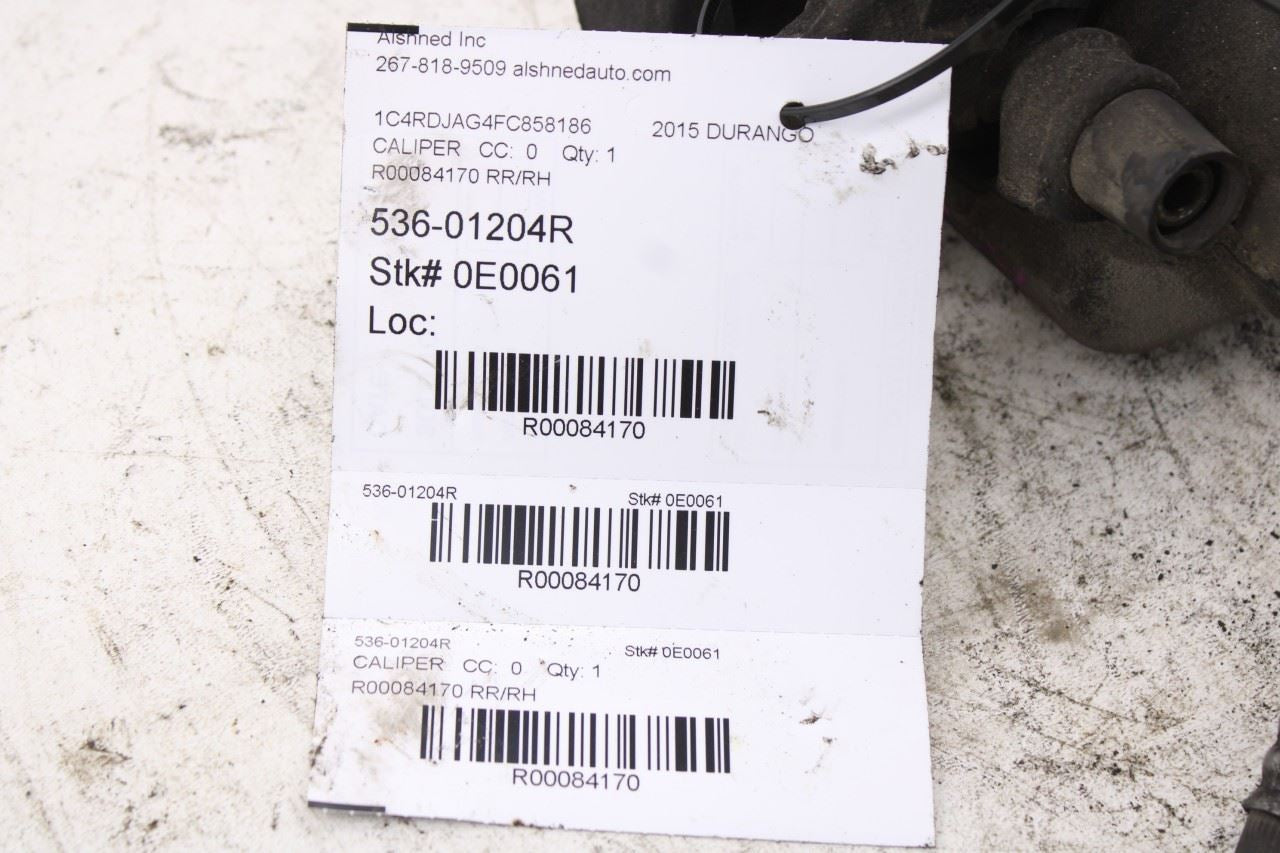 2011-20 Dodge Durango SXT 3.6L AWD Rear Passenger Right Side Brake Disc Caliper14