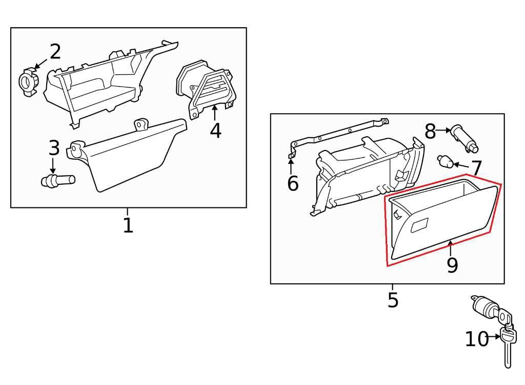 14-20 Toyota Sienna LE Dash Lower Glove Box Door Storage Compartment 55501-08020 - Alshned Auto Parts