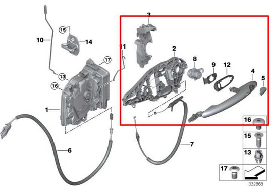 2014-24 Mini Hardtop Cooper 1.5L FWD Front Driver Left Side Door Exterior Handle - Alshned Auto Parts