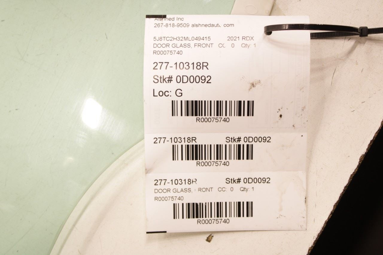2019-2025 Acura RDX SH-AWD Front Right Door Window Glass 73300-TJB-A00 OEM - Alshned Auto Parts