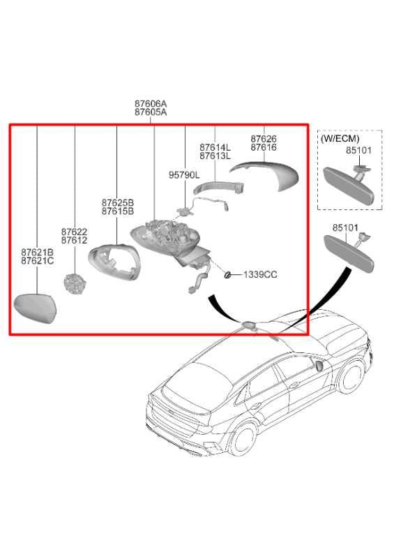 21-24 Kia K5 GT-Line 1.6L Passenger Right Side Rear View Mirror 87620-L3080 OEM - Alshned Auto Parts