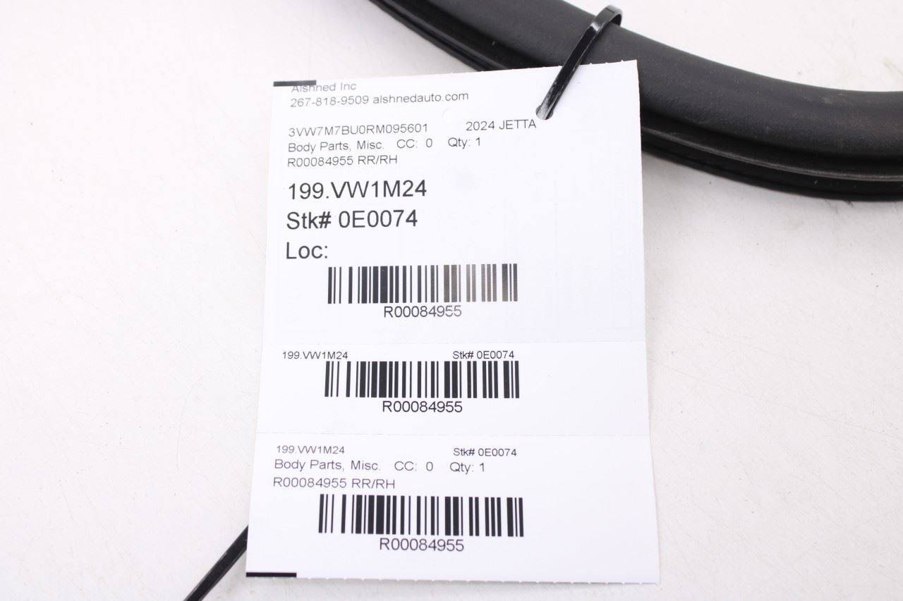 19-26 Volkswagen Jetta SE Rear Right Door Weatherstrip On Body 17A867914A9B9 OEM9