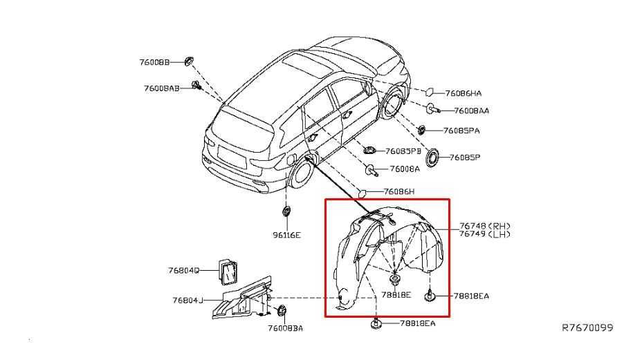 2014-2020 Infiniti QX60 Rear Left Driver Side Wheelhouse Liner Splash Shield1