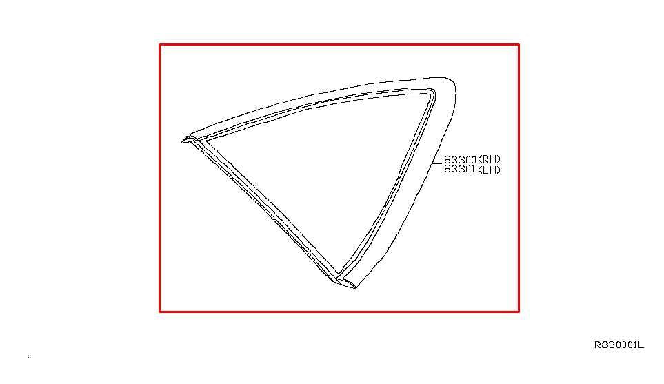 2013-19 Nissan Sentra SL Rear Right Side Quarter Window Glass 83300-3SG0A *ReaD* - Alshned Auto Parts