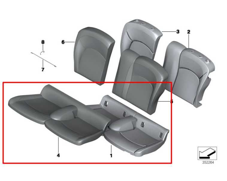 14-24 Mini Hardtop Cooper Rear 2nd Row Seat Bench Lower Cushion 52-20-7-299-5061