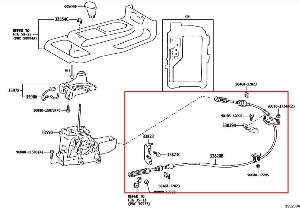 2015-23 Toyota Tacoma SR5 3.5L Auto Transmission Gear Shift Lever Control Cable1