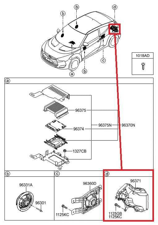 2011-2017 Hyundai Veloster Turbo Rear Trunk Audio Speaker Subwoofer 96380-2V100 - Alshned Auto Parts