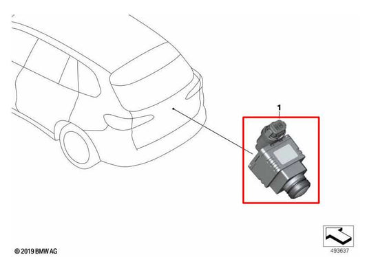 23-25 BMW 430i xDrive Gran Coupe 2.0L Rear Trunk Lid Rear View Revising Camera - Alshned Auto Parts