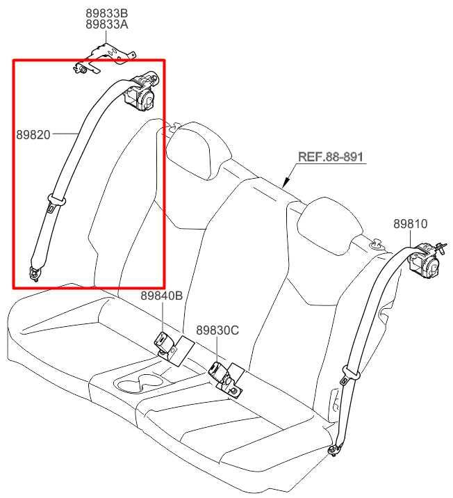 2011-17 Hyundai Veloster Turbo 1.6L Rear Right Side 2nd Row Seat Belt Retractor - Alshned Auto Parts