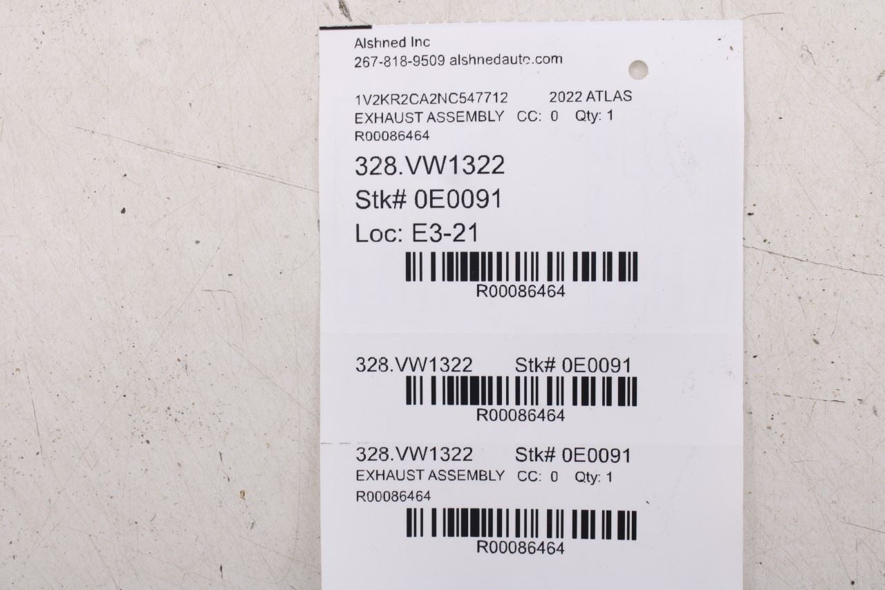 18-23 Volkswagen Atlas SE 3.6L Exhaust System Hanger Bracket Set of 5 3QF253144A14