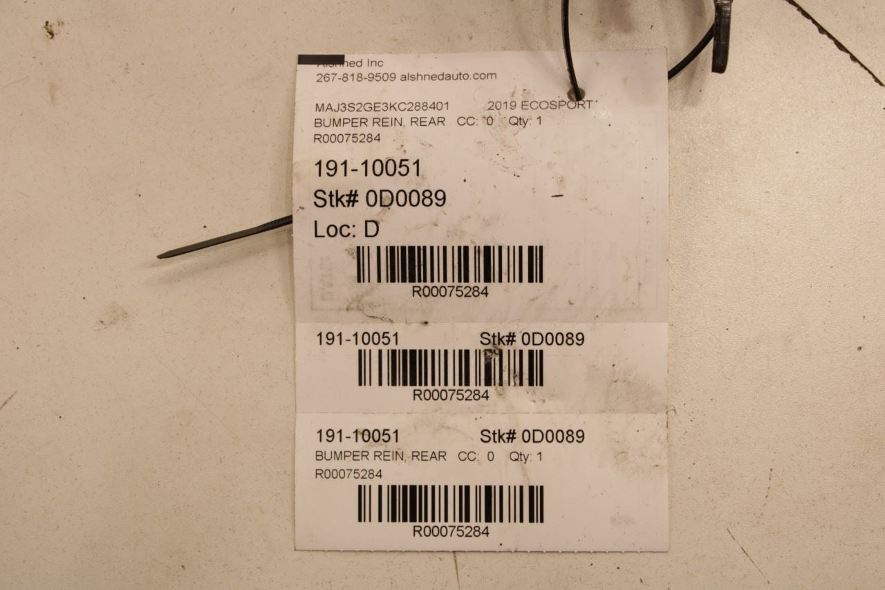 2018-2022 Ford Ecosport SE Rear Bumper Reinforcement Impact Bar GN1B-17775-AC - Alshned Auto Parts