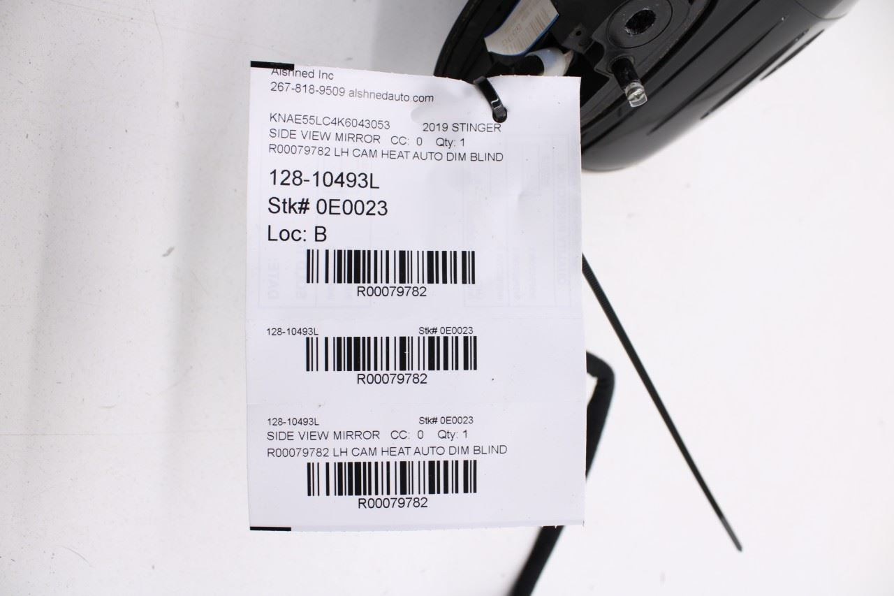 18-21 Kia Stinger GT2 AWD 3.3L Driver Left Side Rear View Mirror 87610-J5550 OEM - Alshned Auto Parts