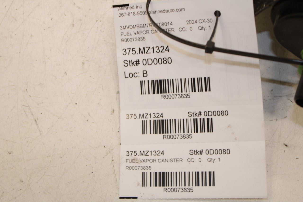 21-25 Mazda CX30 S 2.5L AWD Upper Fuel Vapor Evaporator Emission Canister - Alshned Auto Parts