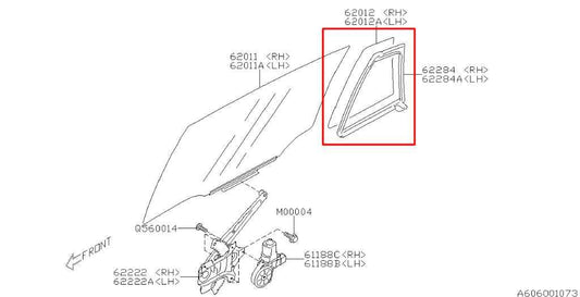 2012-16 Subaru Impreza Sport Premium Rear Driver Left Side Door Vent Fixed Glass - Alshned Auto Parts