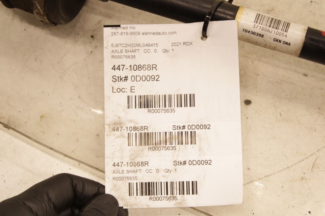 2019-25 Acura RDX SH-AWD Rear Right Side CV Axle Drive Half Shaft 42310-TJB-A020 - Alshned Auto Parts