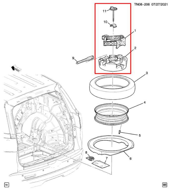17-22 GMC Acadia SLT-1 3.6L AWD Lift Jack and Tool Kit w/ Foam Holder Container - Alshned Auto Parts