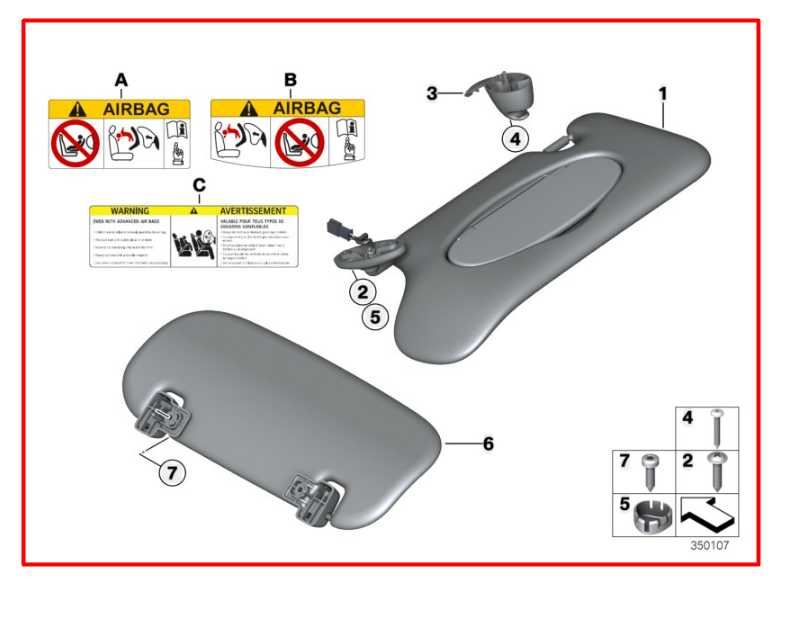 2011-16 Mini Countryman Cooper S Front Right Left Sun Visor Set w/ Mirror *ReaD*1