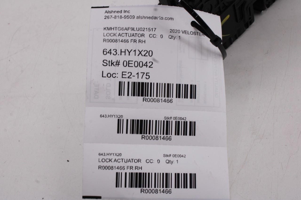 2019-2021 Hyundai Veloster Front Right Passenger Side Door Lock Latch Actuator14