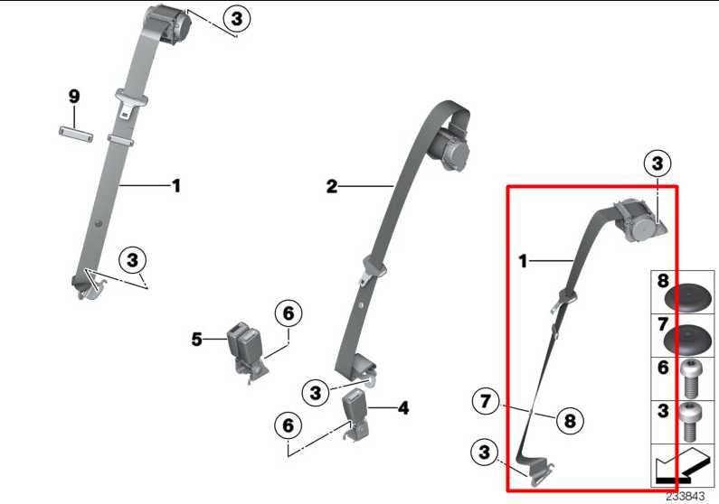11-17 BMW X3 xDrive28i 2.0L AWD Rear Driver LH Side 2nd Row Seat Belt Retractor - Alshned Auto Parts