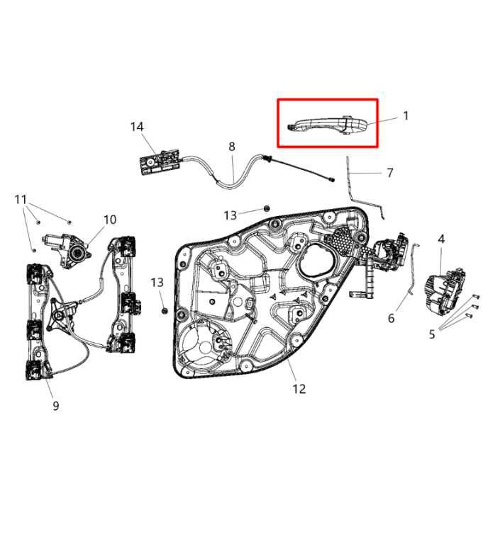 11-16 Dodge Durango SXT 3.6L AWD Rear Passenger Right Side Door Exterior Handle - Alshned Auto Parts