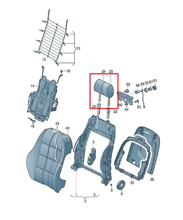 2013-2016 Audi A4 Premium 2.0L Front Passenger or Driver Left Side Seat Headrest - Alshned Auto Parts
