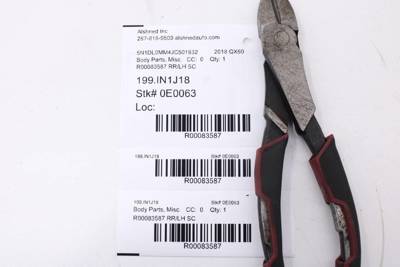 2016-2020 Infiniti QX60 Rear Left Door Lower Body Side Molding 82877-9NB0A OEM9