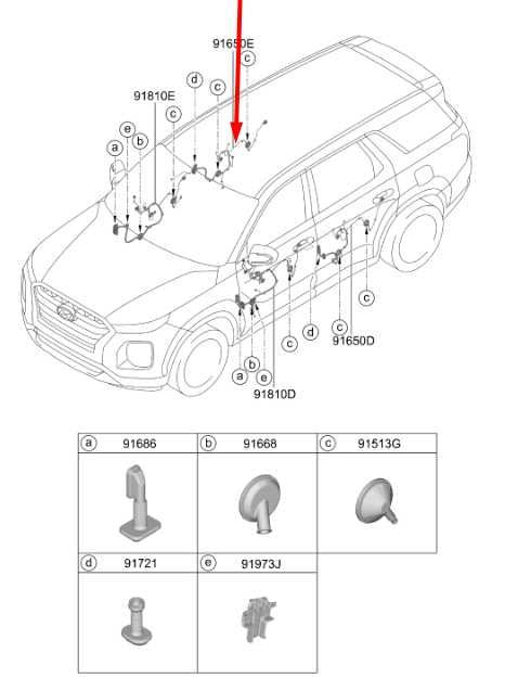 20-26 Hyundai Palisade Limited AWD Rear Right Side Door Wire Harness 91630-S8120 - Alshned Auto Parts