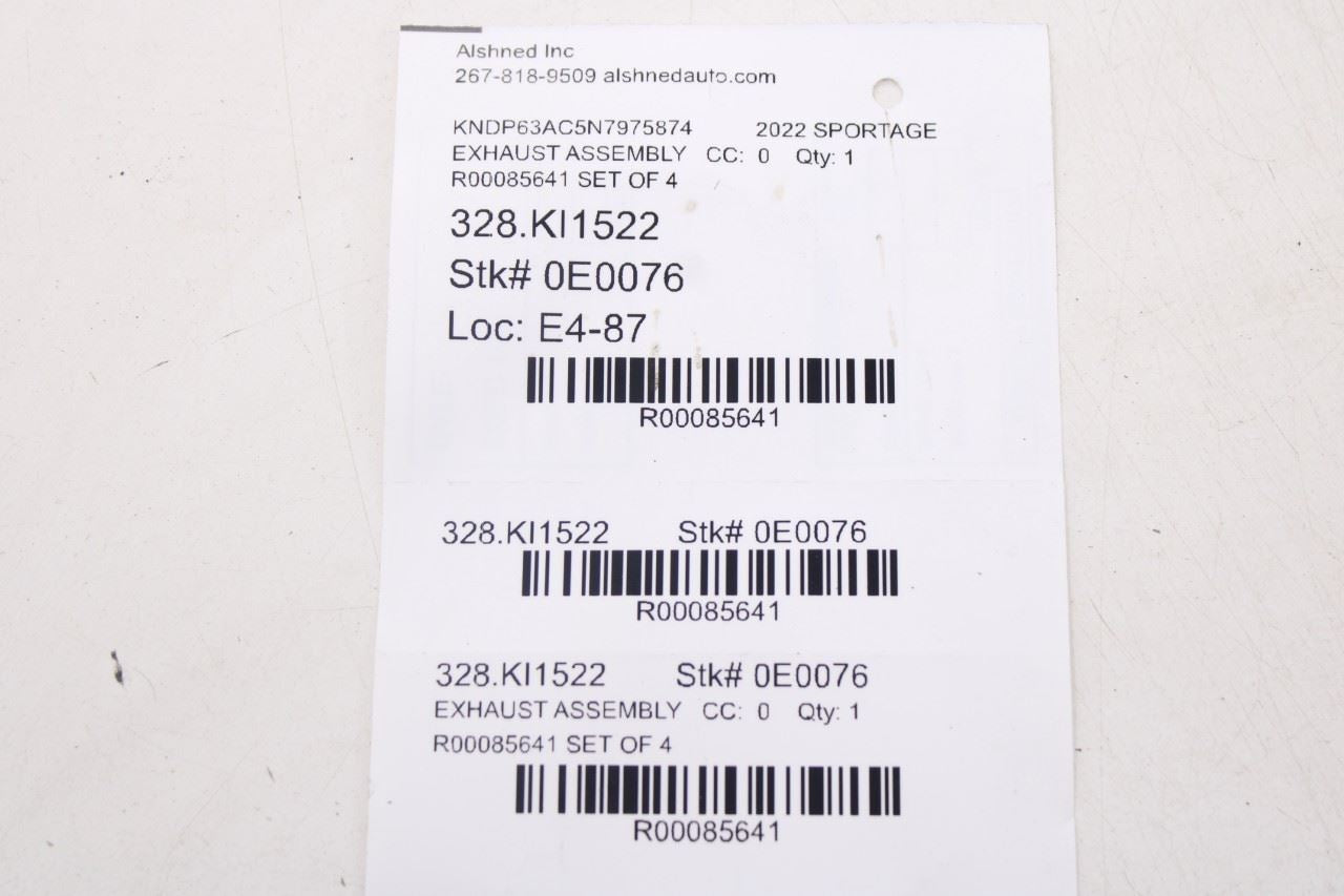 16-22 Kia Sportage Nightfall 2.4L FWD Exhaust System Hanger Set of 4 28780-D91009