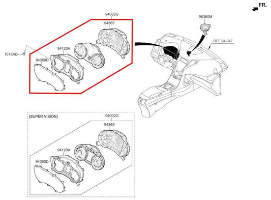 11-14 Hyundai Azera Speedometer Gauge Instrument Cluster 53K Mileage 94001-3V100 - Alshned Auto Parts