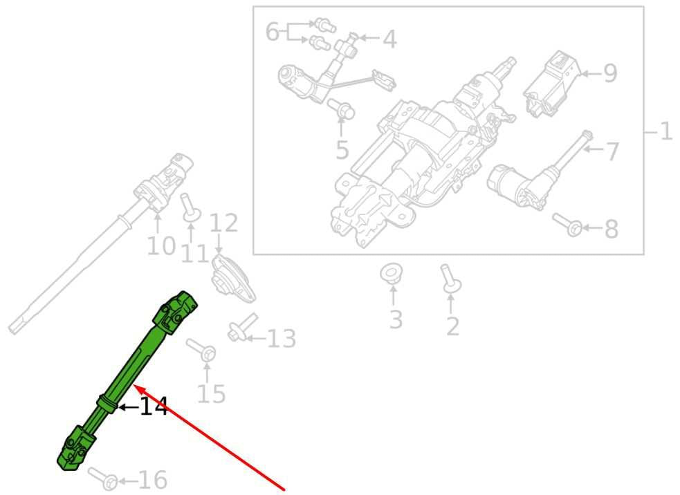 2015-2020 Ford F150 Steering Column Lower Intermediate Shaft FL3Z-3B676-A OEM1