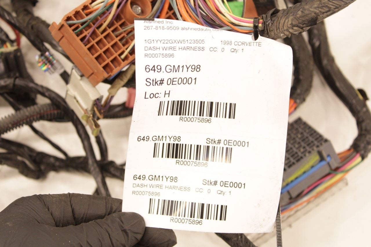 1998 Chevrolet Corvette Dash Instrument Panel Wire Wiring Harness 12177235 OEM - Alshned Auto Parts